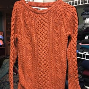 LL Bean burnt orange sweater pullover